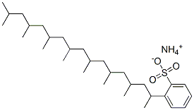 ammonium (1,3,5,7,9,11,13,15-octamethylhexadecyl)benzenesulphonate 结构式