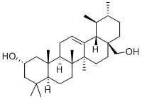 (3ALPHA)-URS-12-ENE-3,28-DIOL 结构式