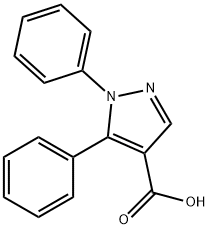 1,5-二苯基-1H-吡唑-4-甲酸 结构式