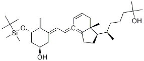 (1R,3S,Z)-3-((叔丁基二甲基硅烷基)氧基)-5-((E)-2-((1R,3AS,7AR)-1-((R)-6-羟基-6-亚甲基庚-2-基)-7A-甲基六氢-1H-茚-4(2H)-亚基)亚乙基)-4-甲基环己醇 结构式