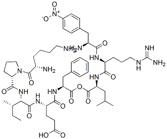 lysyl-prolyl-isoleucyl-glutamyl-phenylalanyl-4-nitrophenylalanyl-arginyl-leucine 结构式