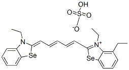 ethyl 3-ethyl-2-[5-(3-ethyl-3H-benzoselenazol-2-ylidene)penta-1,3-dienyl]benzoselenazolium sulphate 结构式