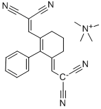 METHANAMINIUM, N,N,N-TRIMETHYL-, SALT WITH [[3-(2,2-DICYANOETHENYL)-2-PHENYL-2-CYCLOHEXEN-1-YLIDENE]METHYL]PROPANEDINITRILE (1:1) 结构式