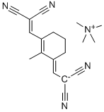 METHANAMINIUM, N,N,N-TRIMETHYL-, SALT WITH [[3-(2,2-DICYANOETHENYL)-2-METHYL-2-CYCLOHEXEN-1-YLIDENE]METHYL]PROPANEDINITRILE (1:1) 结构式
