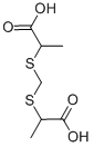 2-({[(1-羧乙基)硫代]甲基}硫代)丙酸 结构式