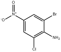 2-氯-4-硝基-6-溴苯胺 结构式