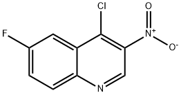 4-CHLORO-6-FLUORO-3-NITRO-QUINOLINE 结构式