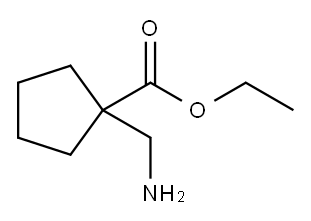 1-(氨基甲基)环戊烷甲酸乙酯 结构式