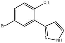 4-溴-2-(1H-吡唑-3-基)苯酚 结构式