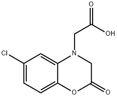 2-(6-氯-2-氧代-3,4-二氢-2H-1,4-苯并噁嗪-4-基)乙酸 结构式