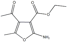 2-氨基-4-乙酰基-5-甲基-呋喃-3-甲酸乙酯 结构式