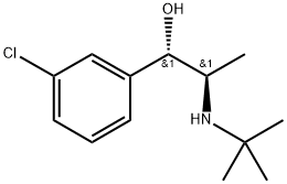 (R*,S*)-3-氯-alpha-[1-(叔丁基氨基)乙基]苯甲醇 结构式