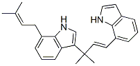 3-[(E)-3-(1H-Indol-7-yl)-1,1-dimethyl-2-propenyl]-7-(3-methyl-2-butenyl)-1H-indole 结构式