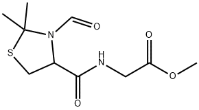 (R)-N-(3-FORMYL-2,2-DIMETHYL-THIAZOLIDINE-4-CARBOXY)-GLYCINE METHYL ESTER 结构式