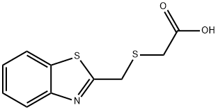 (1,3-BENZOTHIAZOL-2-YLMETHYL)THIO]ACETIC ACID 结构式