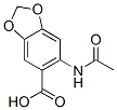 1,3-Benzodioxole-5-carboxylic acid, 6-acetamino- 结构式