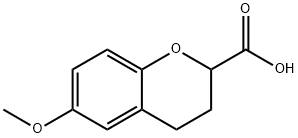 2H-1-BENZOPYRAN-2-CARBOXYLIC ACID, 3,4-DIHYDRO-6-METHOXY- 结构式