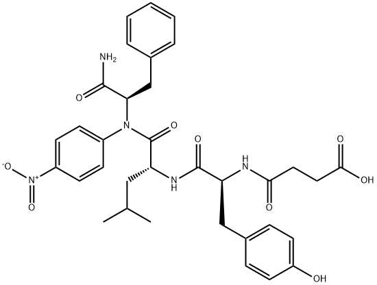 succinyl-tyrosyl-leucyl-phenylalanine-4-nitroanilide 结构式