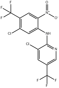 N-(3-Chloro-5-trifluoromethyl-2-pyridyl)-5-chloro-2-nitro-4-(trifluoromethyl)aniline 结构式