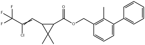 2-METHYL-3-PHENYLBENZYL-3-(2-CHLORO-3,3,3-TRIFLUOROPROP-1-EN-1-YL)2,2-DIMETHYL CYCLOPANECARBOXYLATE 结构式