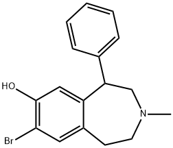 8-BROMO-2,3,4,5-TETRAHYDRO-3-METHYL-5-PHENYL-1H-3-BENZAZEPIN-7-OL HYDROBROMIDE 结构式