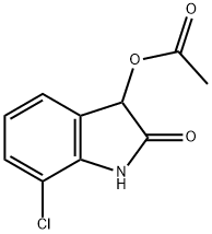 1,3-Dihydro-3-(acetyloxy)-7-chloro-2H-indol-2-one 结构式