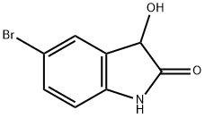 5-溴-3-羟基-2-吲哚酮 结构式