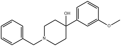 4-Piperidinol, 4-(3-methoxyphenyl)-1-(phenylmethyl)- 结构式