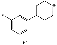 4-(3-氯苯基)哌啶盐酸盐 结构式