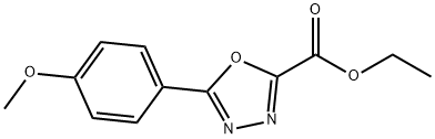 5-(4-甲氧基苯基)-1,3,4-恶二唑-2-羧酸乙酯 结构式