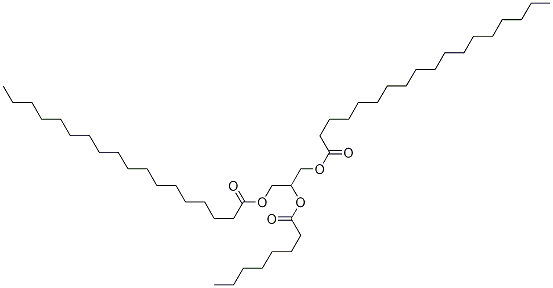 2-OCTANOYL-1, 3-DISTEARIN 结构式