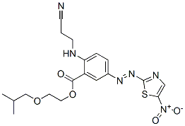 2-异丁氧基乙基-2-(2-氰乙氨基)-5-(5-硝基-1,3-噻唑-2-基偶氮)苯甲酸酯 结构式