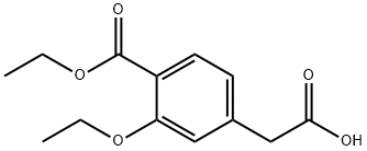 4-乙氧羰基-3-乙氧基苯乙酸 结构式