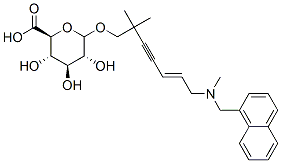 (E)-2,2-Dimethyl-7-[methyl(1-naphthalenylmethyl)amino]-5-hepten-3-ynyl  -D-Glucopyranosiduronic Acid 结构式