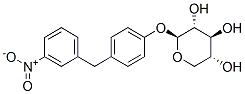 (2S,3R,4S,5R)-2-[4-[(3-nitrophenyl)methyl]phenoxy]oxane-3,4,5-triol 结构式