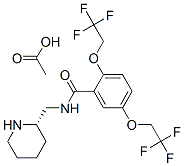 Benzamide, N-(2-piperidinylmethyl)-2,5-bis(2,2,2-trifluoroethoxy)-, (S)-, monoacetate 结构式