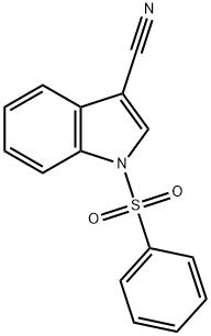 N-(benzenesulfonyl)indole-3-carbonitrile 结构式