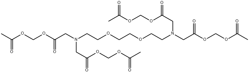 3,12-双[2-[(乙酰氧基)甲氧基]-2-氧代乙基]-6,9-二氧杂-3,12-二氮杂十四烷二酸 1,14-双[(乙酰氧基)甲基]酯 结构式
