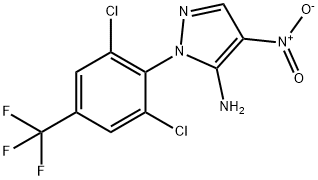 2-[2,6-dichloro-4-(trifluoromethyl)phenyl]-4-nitro-pyrazol-3-amine 结构式