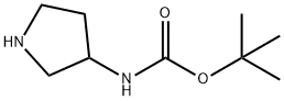 3-(Boc-氨基)吡咯烷 结构式