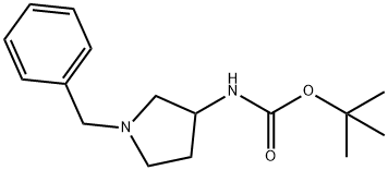 1-苄基-3-叔丁氧羰酰氨基吡咯烷 结构式