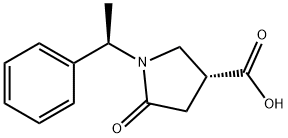 (1`R,3R)-1-(1`-苯基乙基)-5-氧代-3-吡咯羧酸 结构式