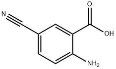 2-氨基-5-氰基苯甲酸 结构式