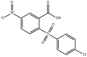 2-(4-氯苯基)磺酰基-5-硝基-苯甲酸 结构式