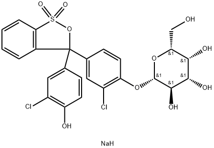氯酚红 BETA-D-吡喃半乳糖苷 结构式