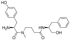 4-[[(2S)-2-amino-3-(4-hydroxyphenyl)propanoyl]-methyl-amino]-N-[(2S)-1 -hydroxy-3-phenyl-propan-2-yl]butanamide 结构式