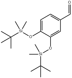 3,4-双(叔丁基二甲硅氧基)苯甲醛 结构式