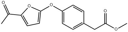 methyl 2-[4-[(5-acetyl-2-furyl)oxy]phenyl]acetate 结构式