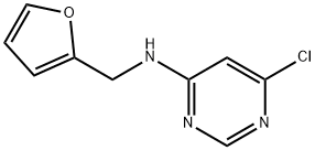6-氯-4-(糠基氨基)嘧啶 结构式