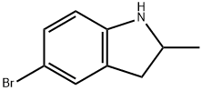 5-溴-2-甲基-2,3-二氢-1H-吲哚 结构式